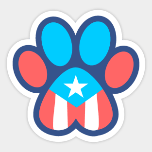 Puerto Rico Flag Pet Paw Boricua Sticker